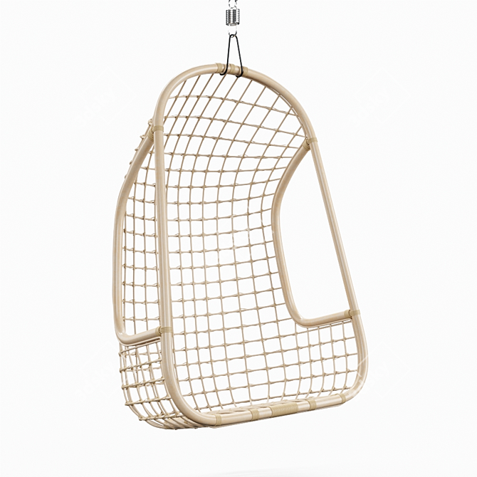 Boho Rattan Hanging Chair - HKLiving 3D model image 1