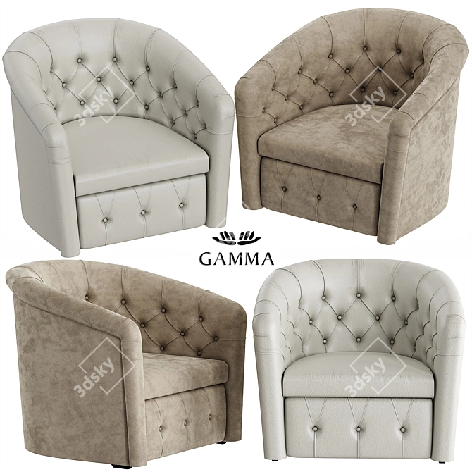 Ginger Luxury Armchair: Italian Elegance 3D model image 1