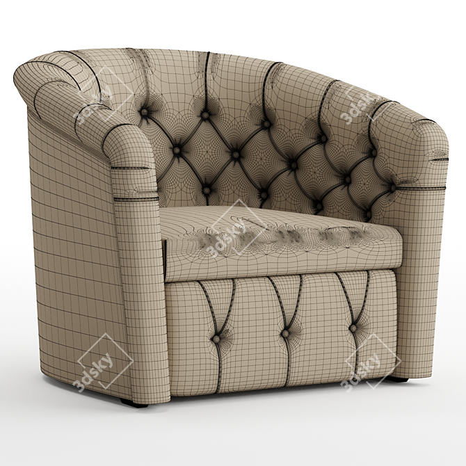 Ginger Luxury Armchair: Italian Elegance 3D model image 4