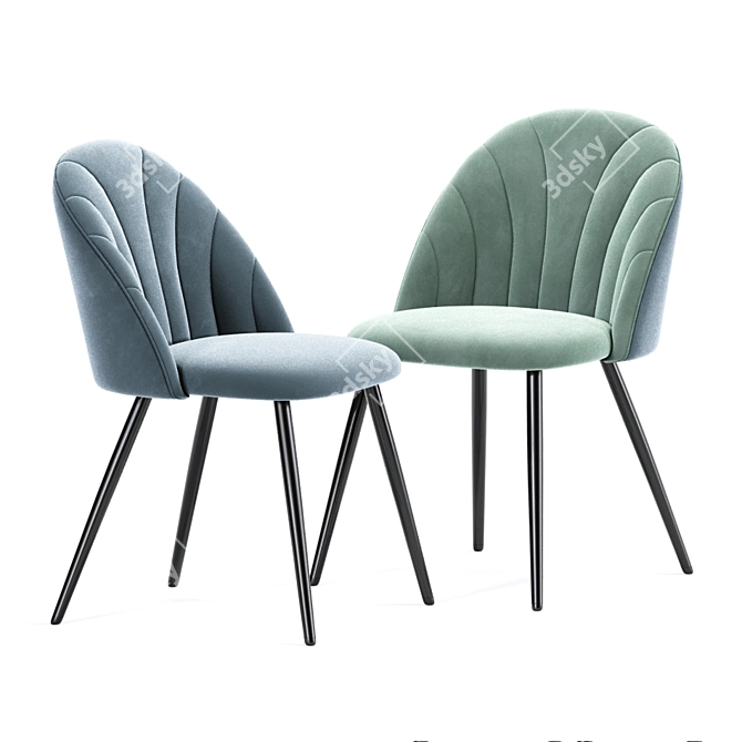 Elegant Upholstered Chair 3D model image 3