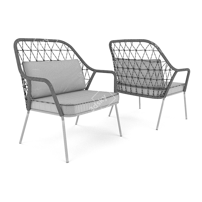 Luxury Lounge Chair - Pedrali PANAREA 3D model image 3