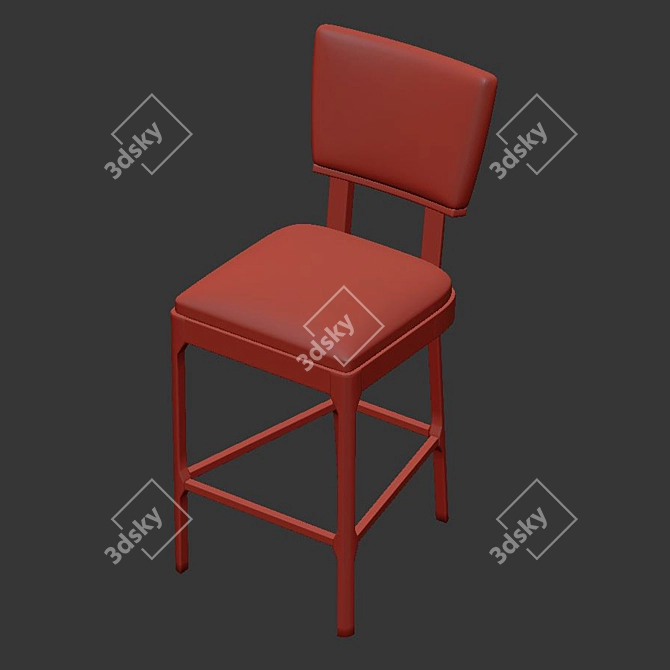 Elegant Christian Liaigre Stool 3D model image 2