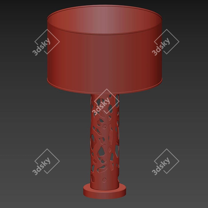 Elegant Romi Table Lamp 3D model image 2