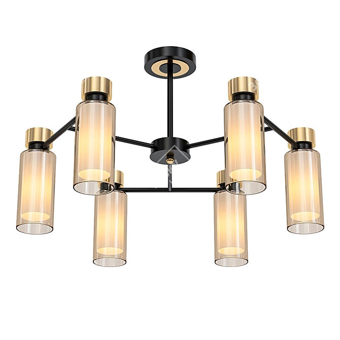 Stylish Loft Ceiling Chandelier - Amado 3D model image 1