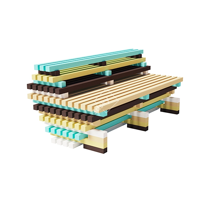 KidyClub Park Bench Sofa 3D model image 3