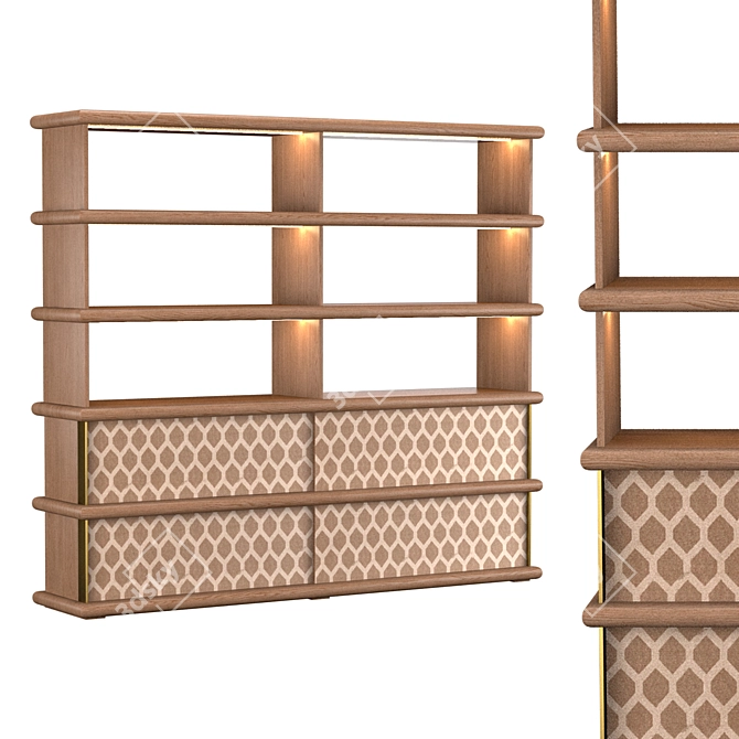 Tecninova Bookcase: Stylish Storage Solution 3D model image 1