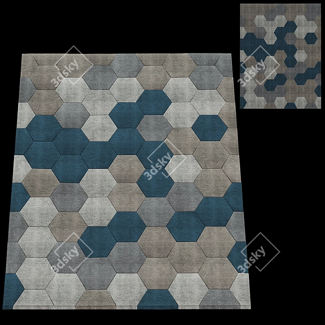 Versatile 5x7 ft Carpet 3D model image 1