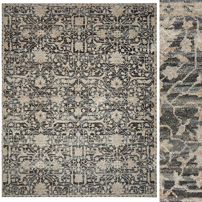 Elegance in the Weave: Orleans Hand-Knotted Rug 3D model image 1