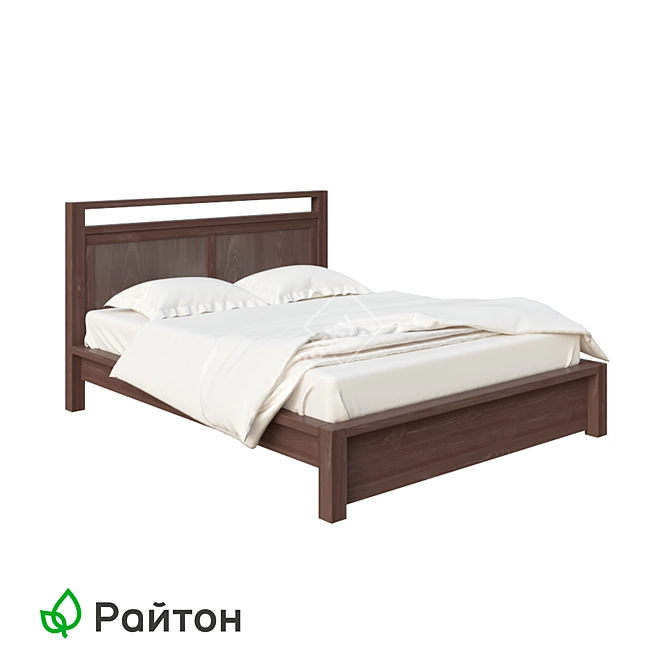 Modern Scandinavian Design Bed 3D model image 1