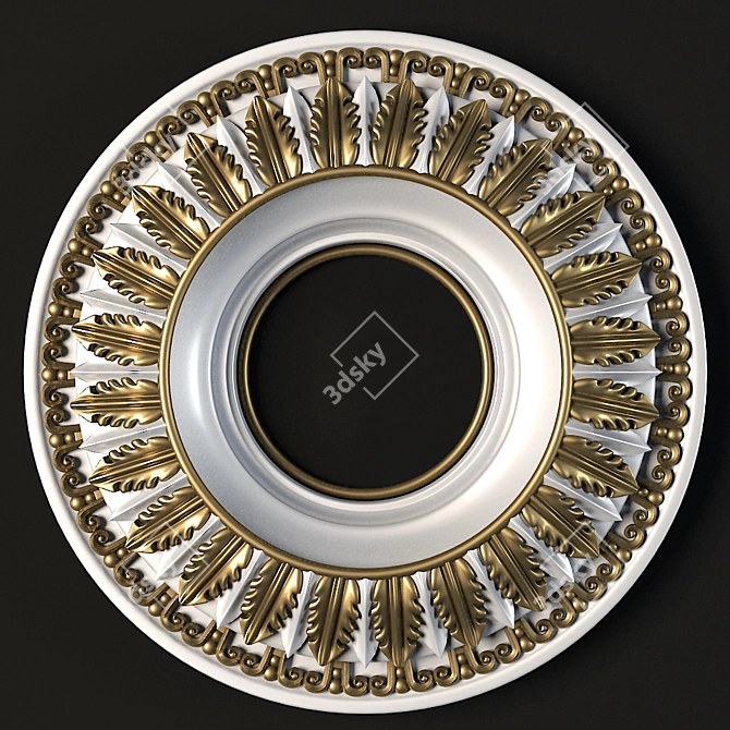 Elegant CNC Ceiling Rosette 3D model image 1