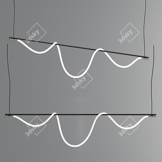 Modern Suspension Pendant Collection 3D model image 4