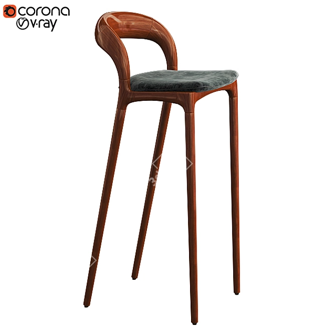 Artisan Neva Light Bar Chair 3D model image 1