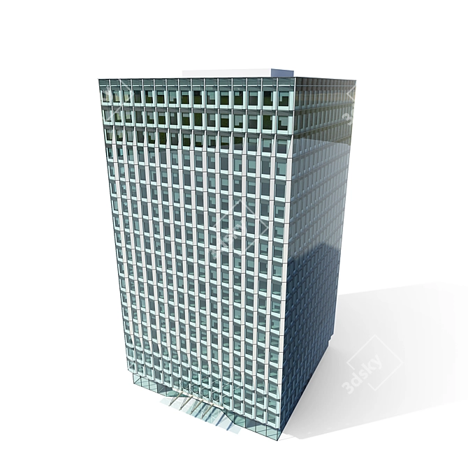 Sleek Office Building 3D model image 4