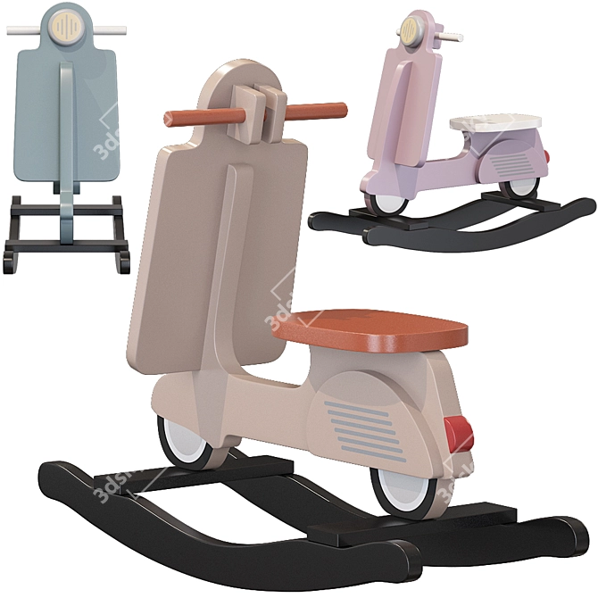 Childhome Rocking Scooter: Fun Rock 'n' Roll! 3D model image 2