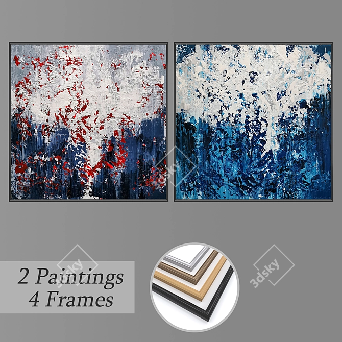 Artful Wall Decor Set 3D model image 1