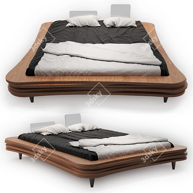 Gie-el Modern Bed 3D model image 1