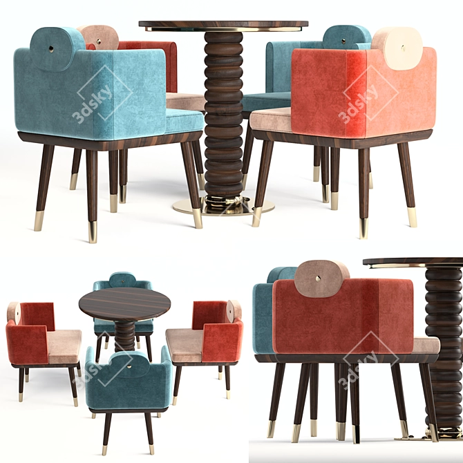 Mezzo Ashby-Gordon: 3Dmax Vray Render Furniture 3D model image 1