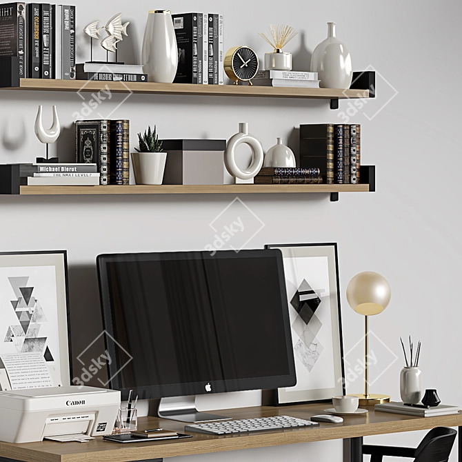 Ikea 2015 Work Place Unit 3D model image 4