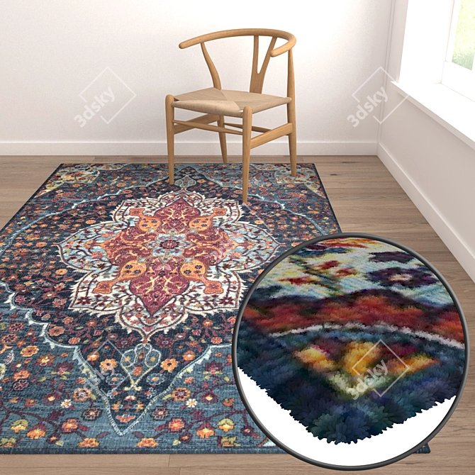 Premium Carpet Set for Stunning Interiors 3D model image 5