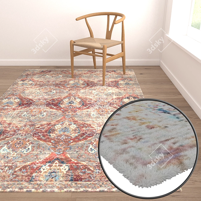 Luxury Carpet Set: High-Quality Textures (3D Models) 3D model image 5