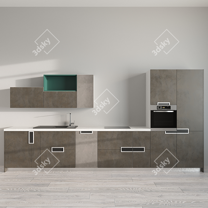 Modern Kitchen Marya Spark 1 3D model image 1