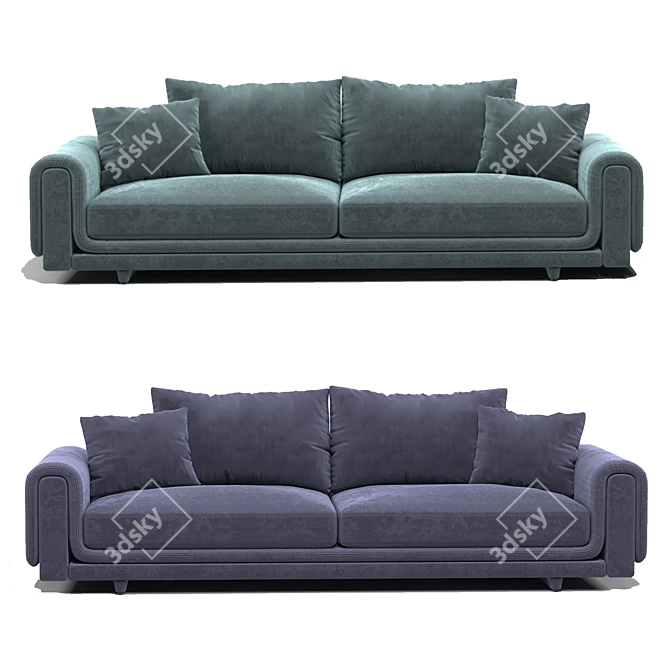 Modern Roche Bobois Underline Sofa 3D model image 2