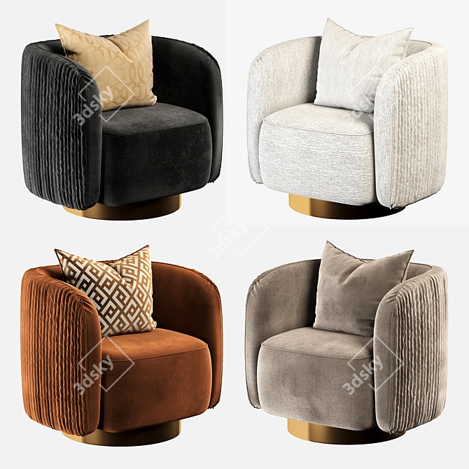 Elegant Eichholtz Armchair: Perfect for Your Home 3D model image 1