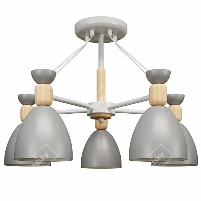 Elegant Freya Delia Pendant Light 3D model image 1