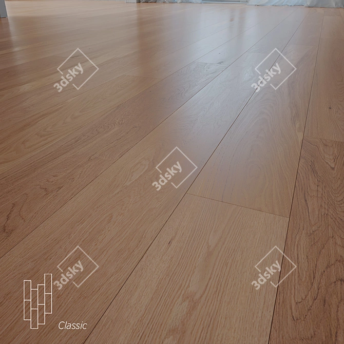 Corsica Oak Flooring: High Quality, Textured, Easy to Install 3D model image 1