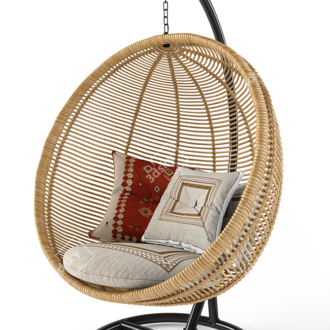 Bohemian Bliss Hanging Chair 3D model image 2