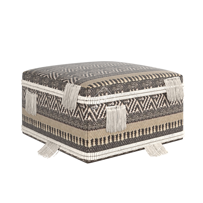 Bohemian Tribal Pouf 3D model image 1