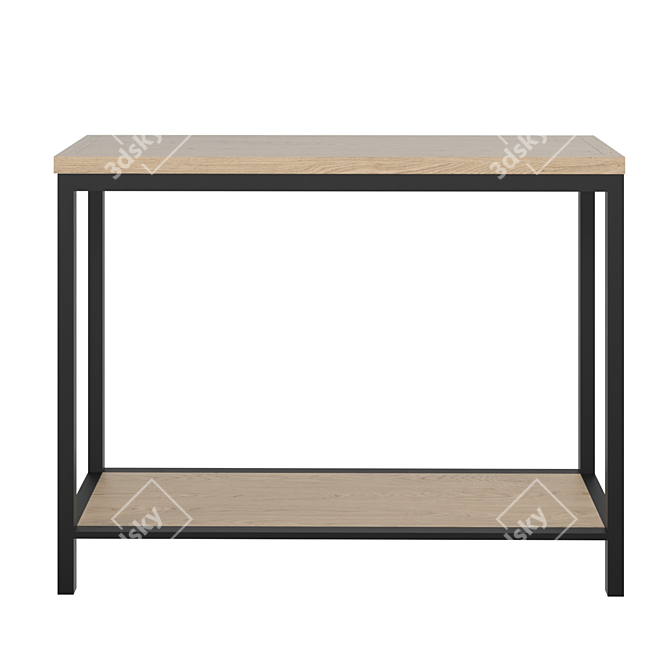 Industrial Steel Console Table 3D model image 2