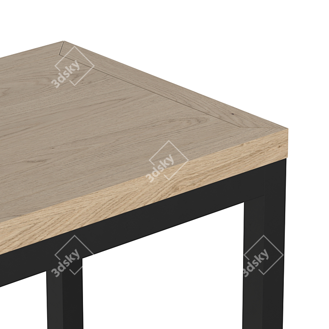 Industrial Steel Console Table 3D model image 3