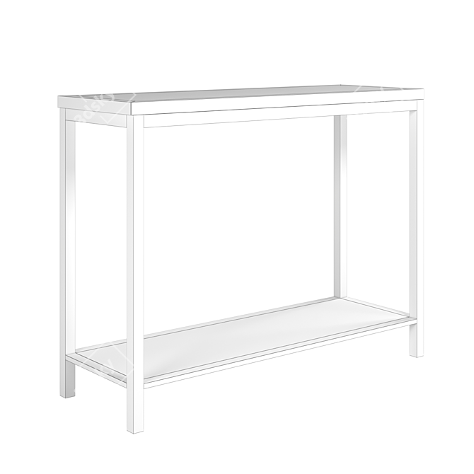 Industrial Steel Console Table 3D model image 4