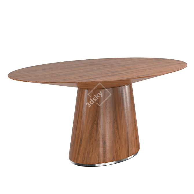 Otago Oval Dining Table: Sleek & Stylish 3D model image 1