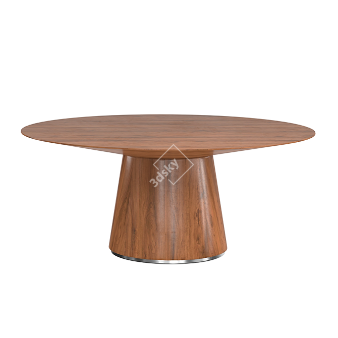 Otago Oval Dining Table: Sleek & Stylish 3D model image 2