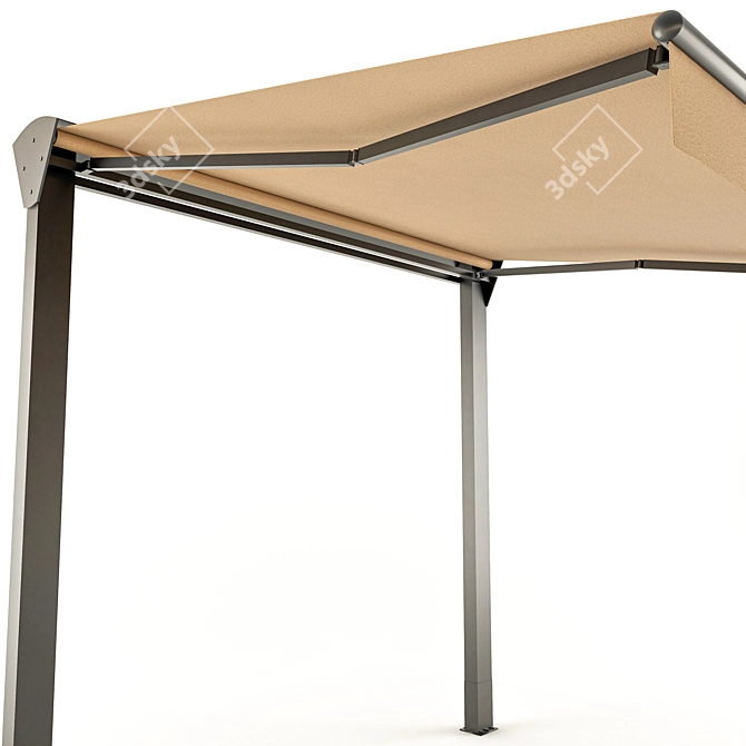 Durable 3x3m Awning 3D model image 2