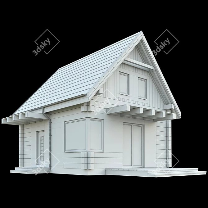 Cozy Getaway Cottage 3D model image 8