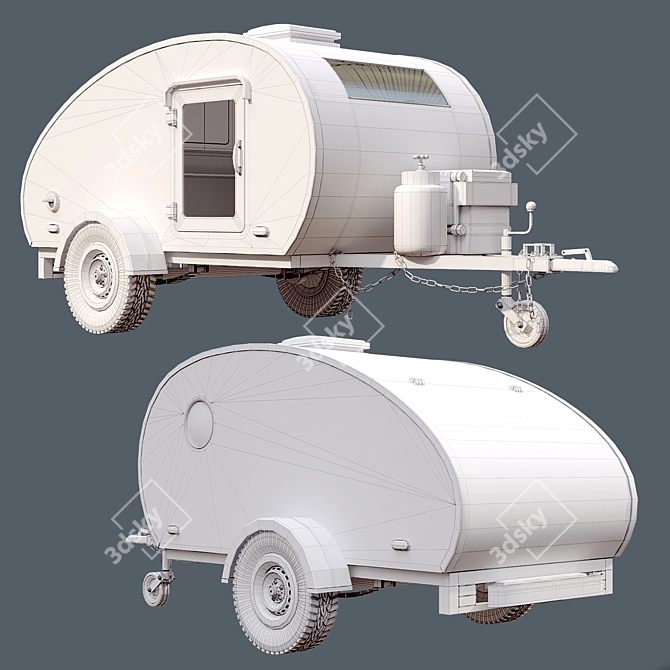 TurboLeaf Trailer: High-Poly, XForm & Box Trick 3D model image 4