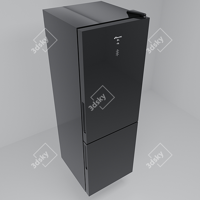 Galatec RFR-H3404 Black: Sleek & Spacious Refrigerator 3D model image 2