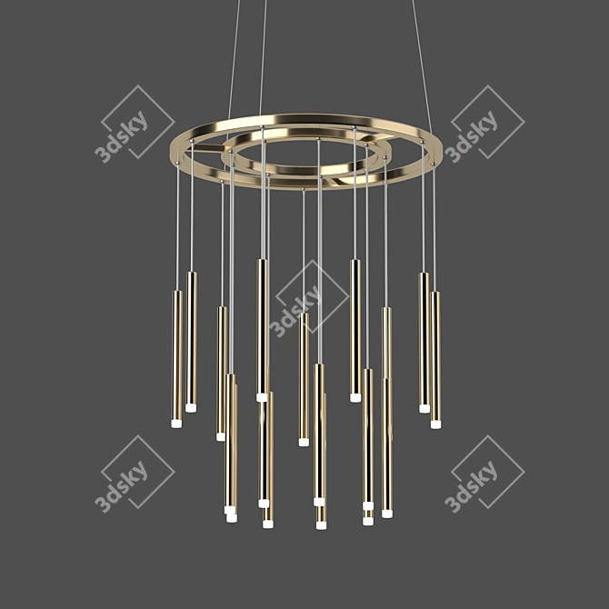 Sleek Candle Lighting Fixture 3D model image 1