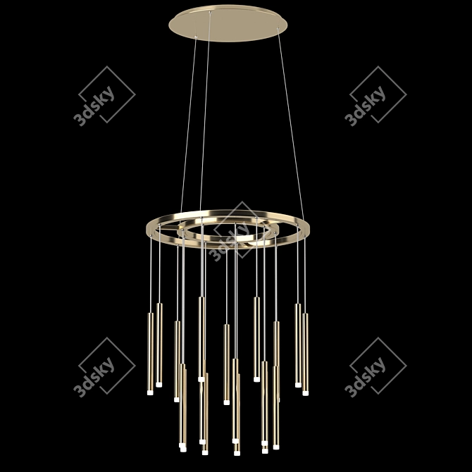 Sleek Candle Lighting Fixture 3D model image 4