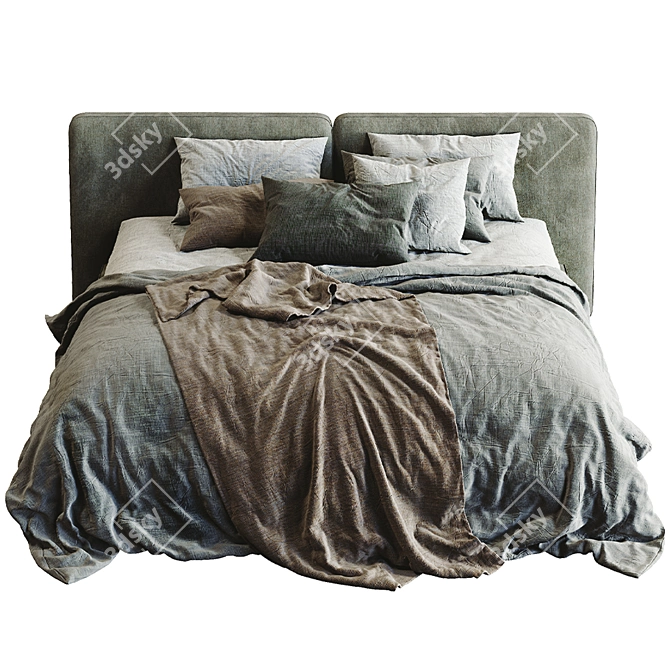 Tatlin Modern Bed - Minotti's Masterpiece 3D model image 2