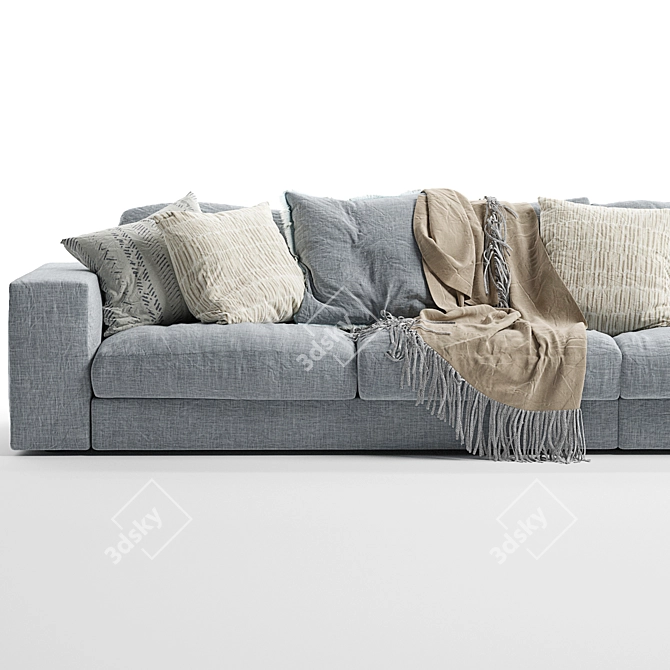 Vittoria Charlie: Stylish and Spacious Sofa 3D model image 2