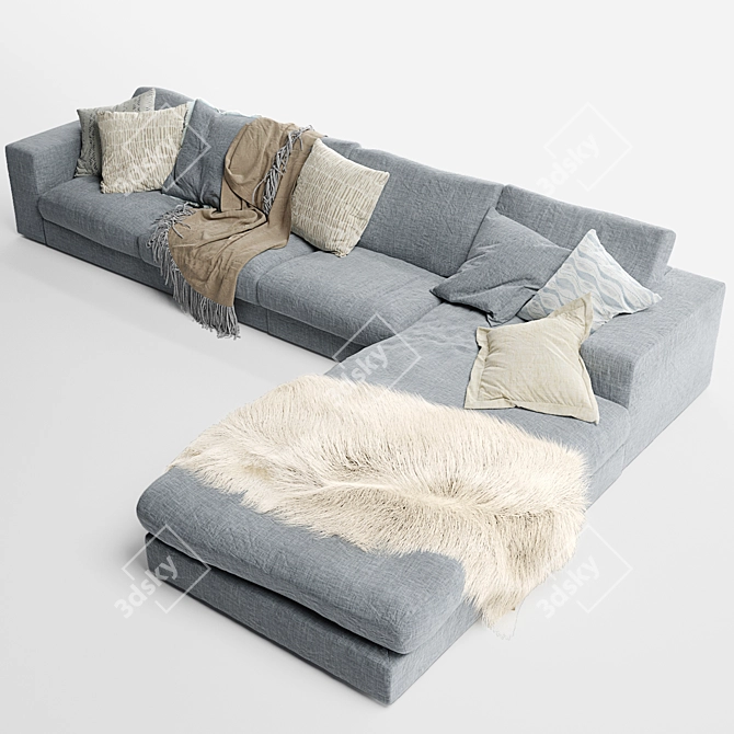 Vittoria Charlie: Stylish and Spacious Sofa 3D model image 3