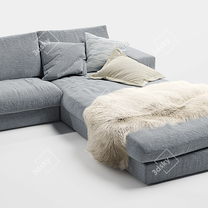 Vittoria Charlie: Stylish and Spacious Sofa 3D model image 4