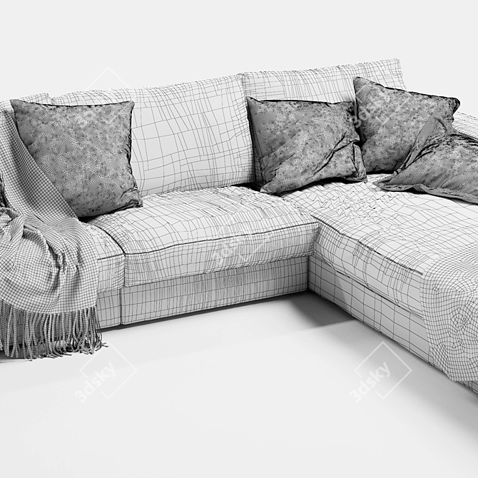 Vittoria Charlie: Stylish and Spacious Sofa 3D model image 5