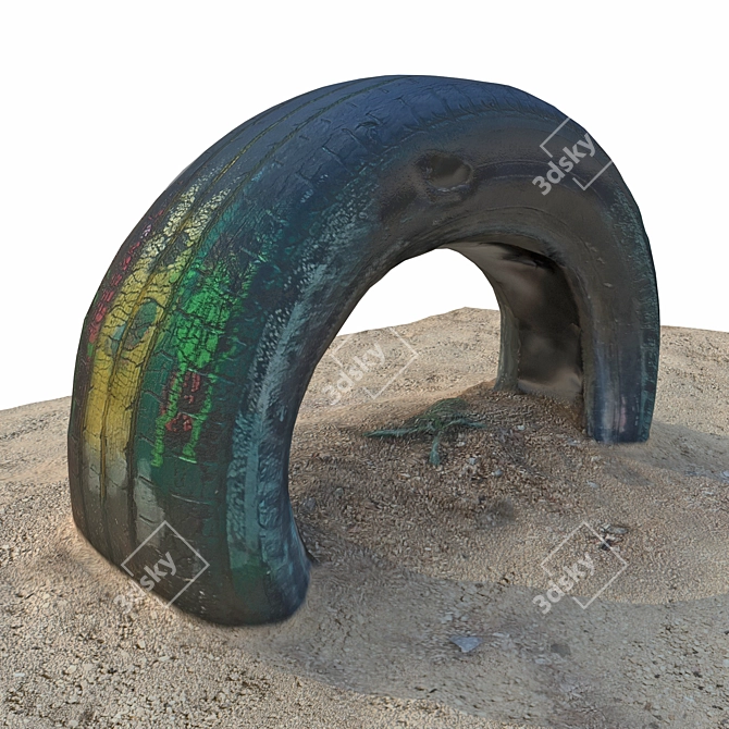 High-Quality Car Tire: 8K Texture 3D model image 1