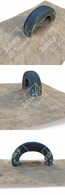 High-Quality Car Tire: 8K Texture 3D model image 4