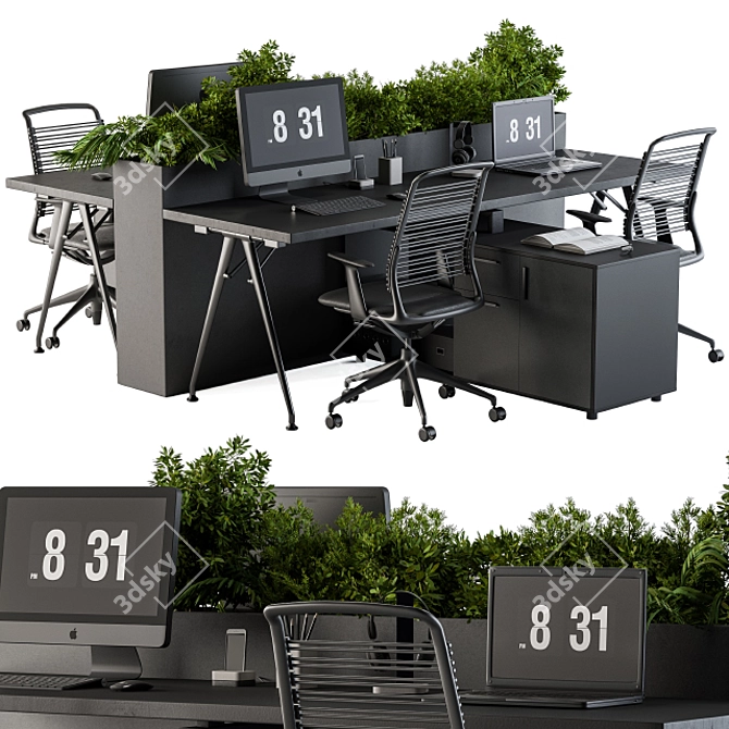 Modern Office Furniture Set 17 3D model image 1